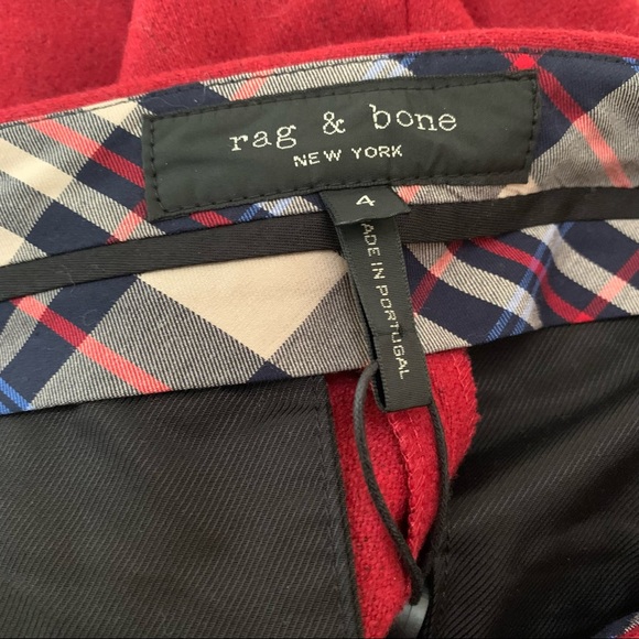 Rag & Bone Poppy Pant Red Sz 4 - Picture 9 of 10